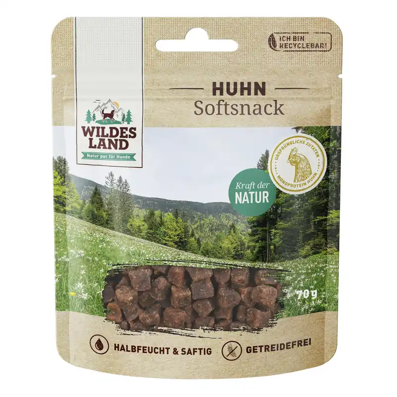 WILDES LAND Snack Soft Huhn 70 g Letzte Chance